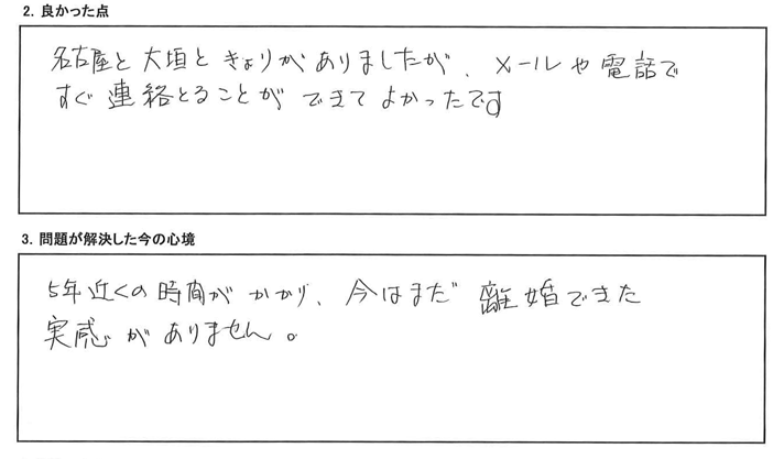 メールや電話ですぐ連絡取ることができてよかったです